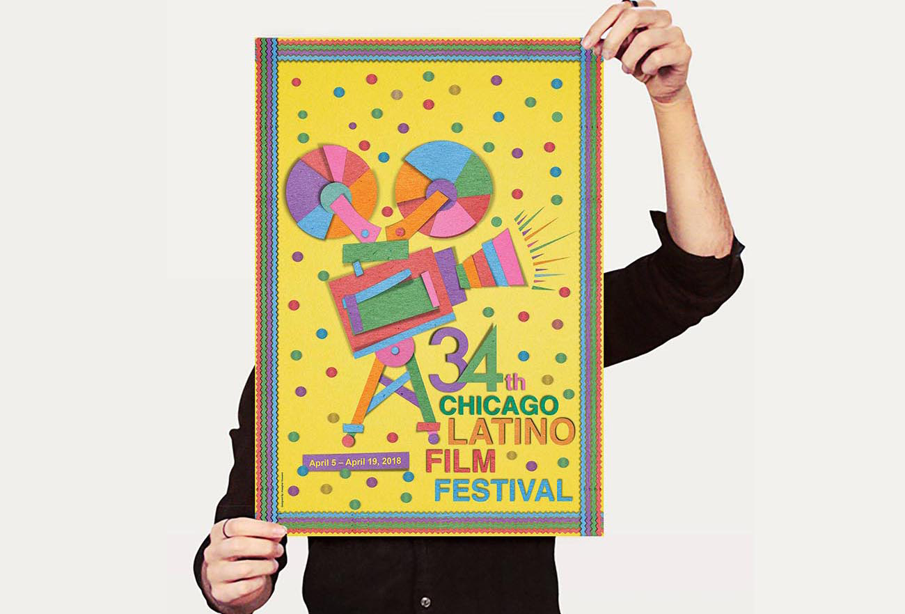 34th Chicago Latino Film Festival, Poster Design, Illustration, Ali Hoss