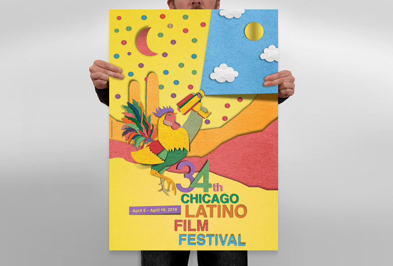 34th Chicago Latino Film Festival, Poster Design, Illustration, Ali Hoss